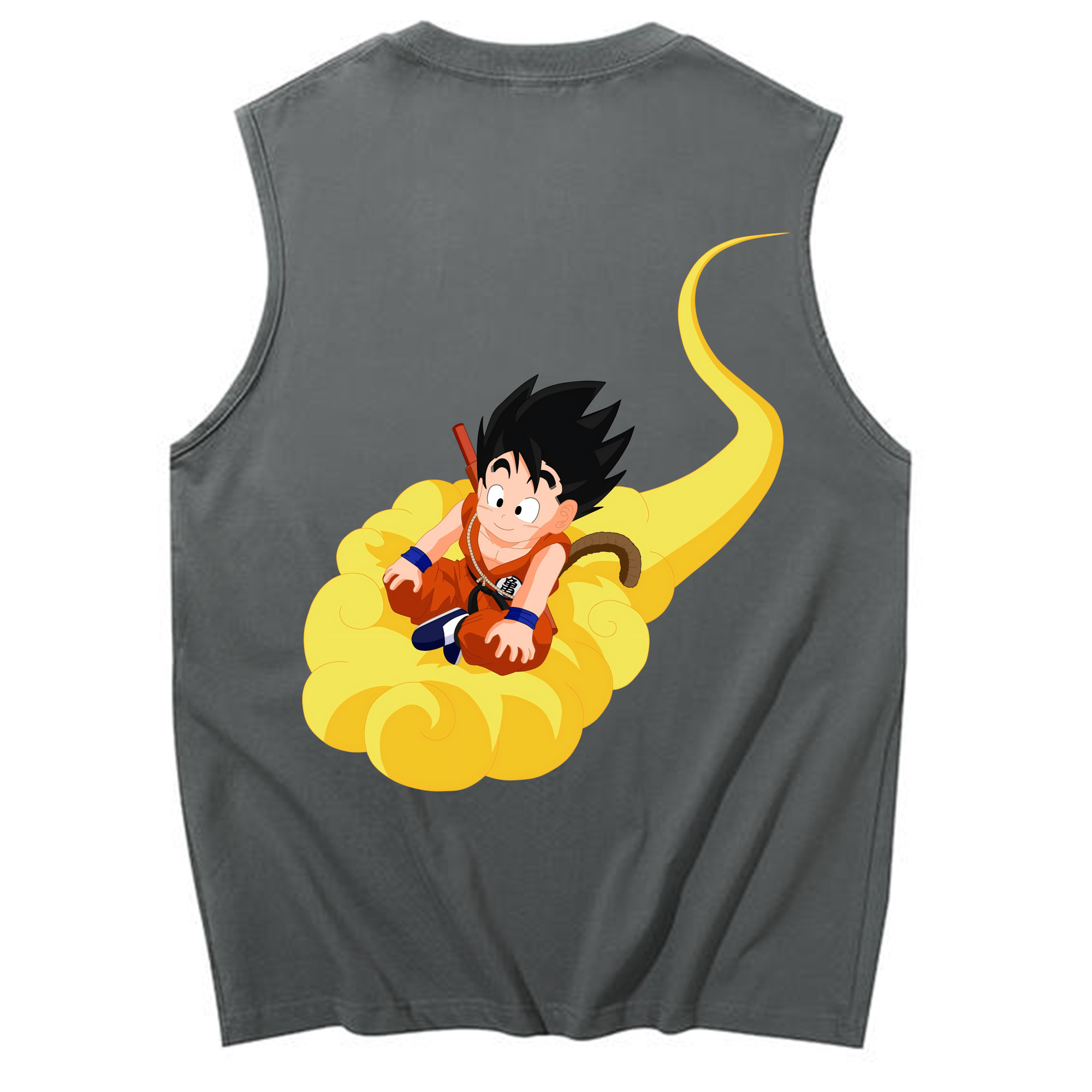 （画像用） ドラゴンボール 孫悟空（そん ごくう）Son Goku カカロット DRAGON BALL Kakarotto コットン100％タンクトップ（背面プリント）